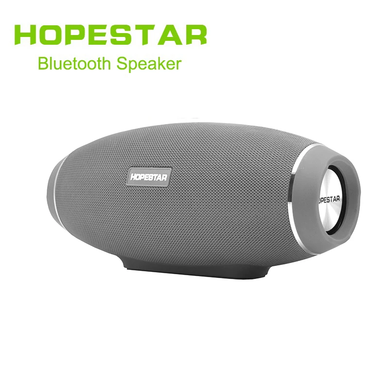 HOPESTAR беспроводной портативный Bluetooth 2,1 динамик 20 Вт Водонепроницаемый Открытый басовый эффект с внешним аккумулятором USB AUX мобильный компьютер ТВ - Цвет: gray
