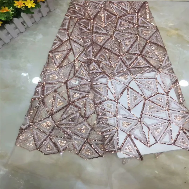 

French Net Lace Fabric High Quality Embroidery Tulle Lace With Sequins 2019 Latest African Lace Fabric For Wedding Dress