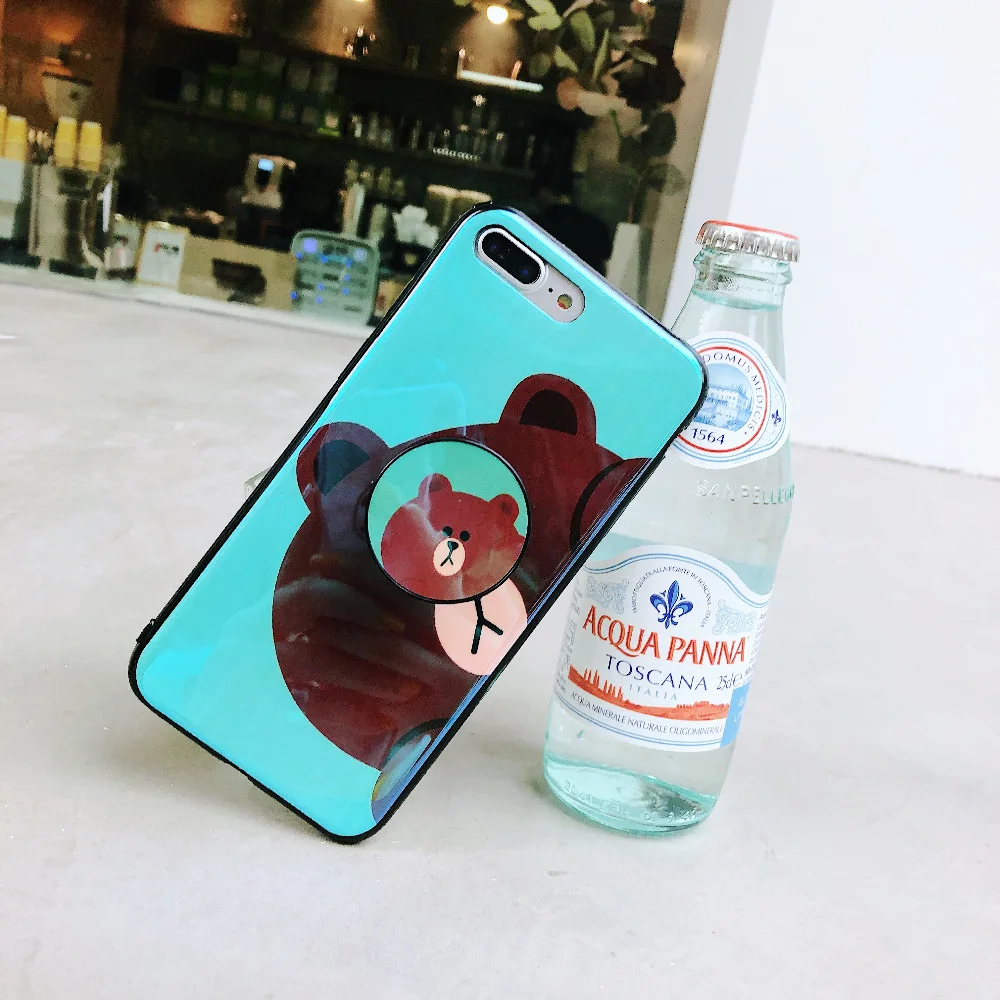 Милый мультфильм Бурый Медведь Кролик чехол для телефона IPhone 7 P телефон оболочки