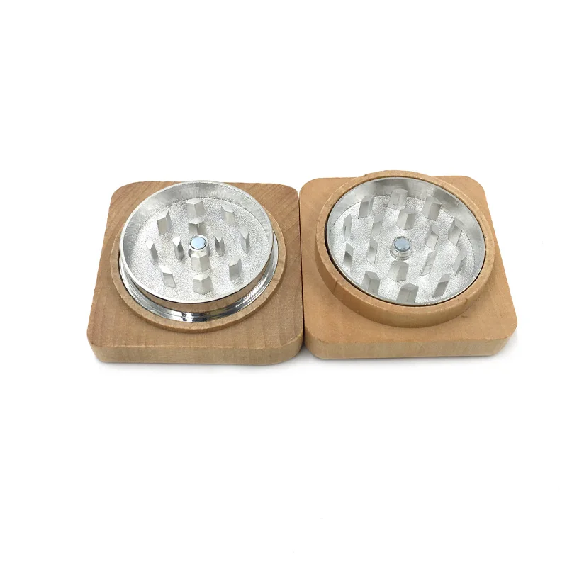 Новая деревянная измельчитель травяной травы с квадратным рисунком ТРАВЫ ТАБАК