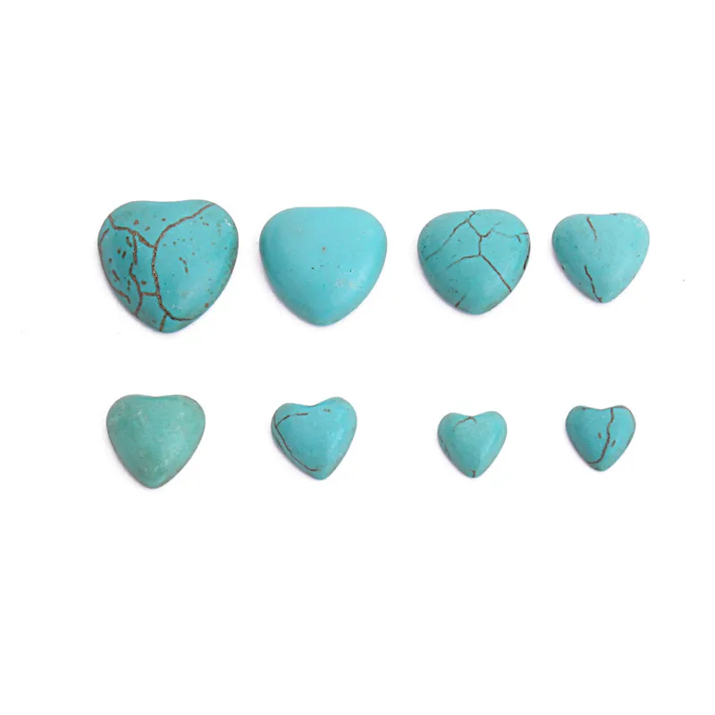 10 шт./упак. плоский полусердечко синий Натуральный Камень Хаулит бусины кабошон