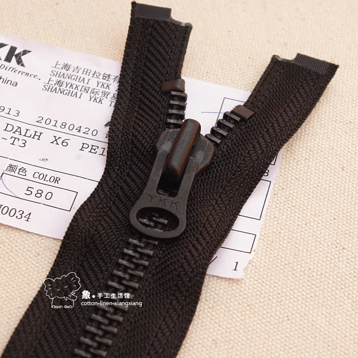 

New 8 Ykk Black Bronze Metal Zipper Leather Down Men's Wear Accessories 60 ~ 80 Cm