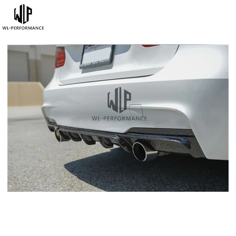 3-series F30 carbon fiber Bilateral single out rear bumper Lip for modify the BMW 3series M car body kit 12-up Modification kits |