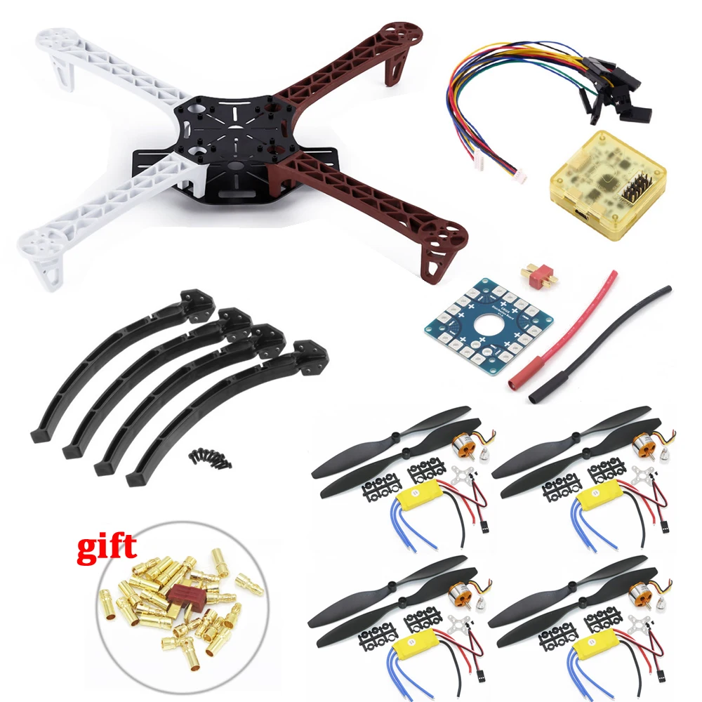 Комплект рамы F450 PCB CC3D EVO плата контроллера полета XXD A2212 1000KV мотор 30A ESC 1045 реквизит
