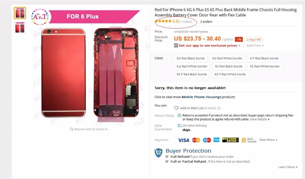 Красный для IPhone 6 6G 6 Plus 6S 6S Plus задняя средняя рамка Шасси Полный корпус сборка Крышка батарейного отсека Дверь задняя с гибким кабелем