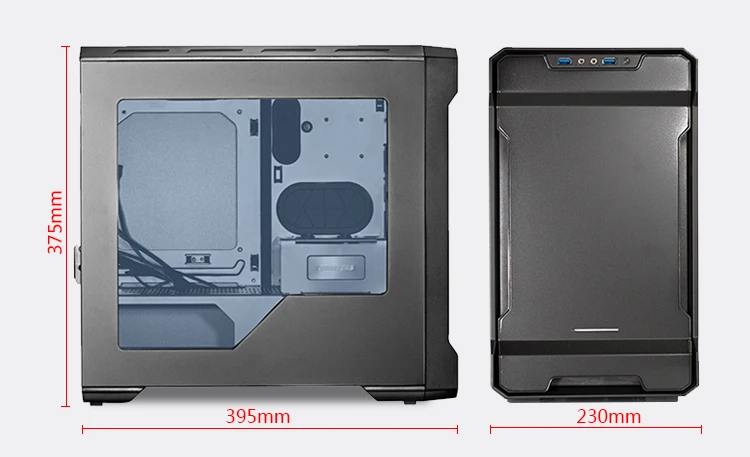 PHANTEKS 215P ITX чехол для компьютера(поддерживает материнскую плату ITX/280 водяное охлаждение/контроль температуры Бесшумная пыль с 20 см вентилятором