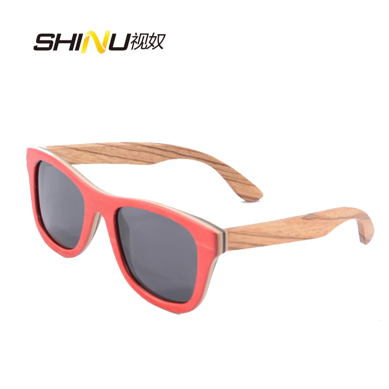 

Men Wooden Glasses Skateboard Frame Zebra Wood Temples Sunglasses Fashion Summe Eyewear Polarized Driving Sunglases Gafas De Sol