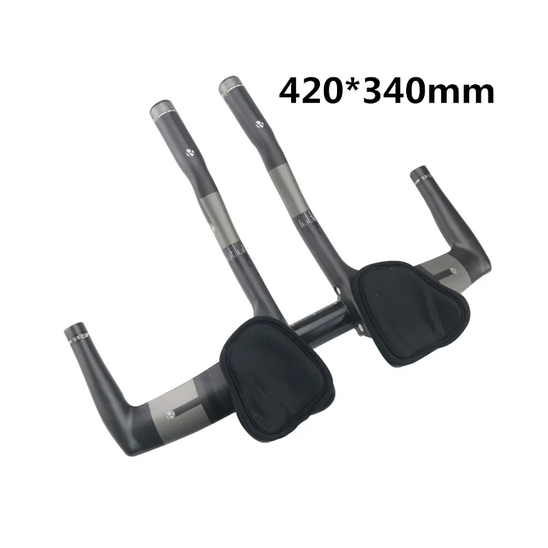 420x340mm RXL SL Велосипедный спорт отдых руль для триатлона углеродного волокна UD матовый TT бар 31,8*400/420/440 мм Дорожный велосипед рупор - Цвет: 420x340mm