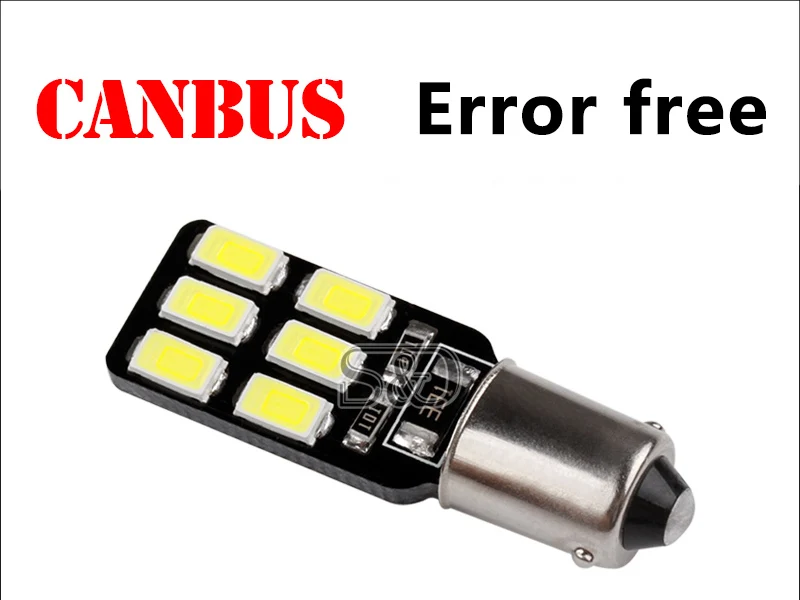 Светодиодные лампы Canbus BA9S T4W H6W 2 шт. без ошибок 6000 К белая лампа для указателей