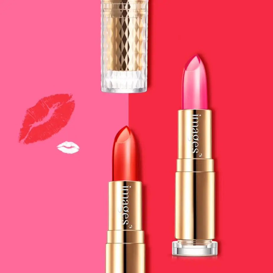 images Jelly Lipstick Color Temperature Change tint lipstick Long Lasting Moisturizing Lip Gloss Not Fade Care lip balm |
