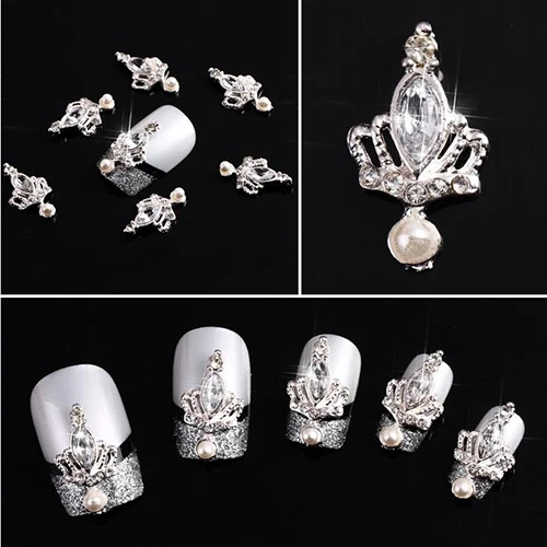 

10pcs Fashion 3D Crown Crystal Rhinestone Alloy Nail Art Stickers Glitters DIY Decorations Nail Accessories5VVL 7GZ3 8VPB