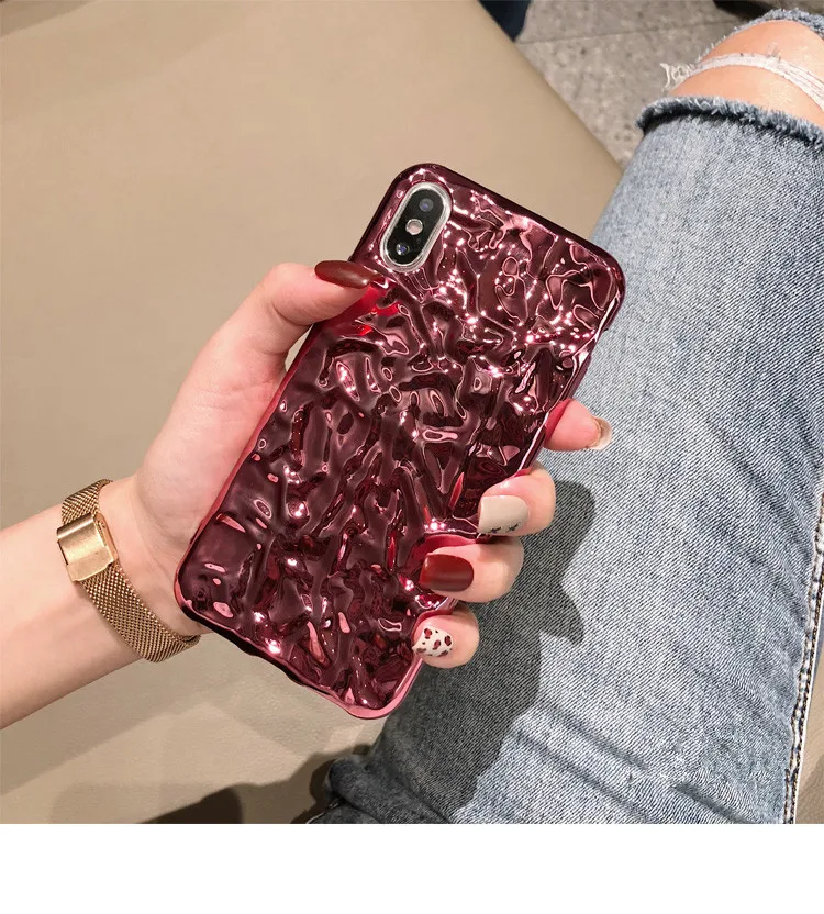 Rosegold Thin Foil Plating Phone Case for Iphone Xs Max Xr Glitter Soft Silicon 6s 7 8plus X Shell Back Cover | Мобильные телефоны