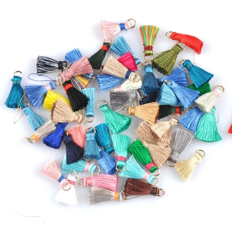 mix color Silk Tassels Pendants With Macrame For Jewelry Accessory Making DIY Material Findings 20pcs cp1894 | Дом и сад