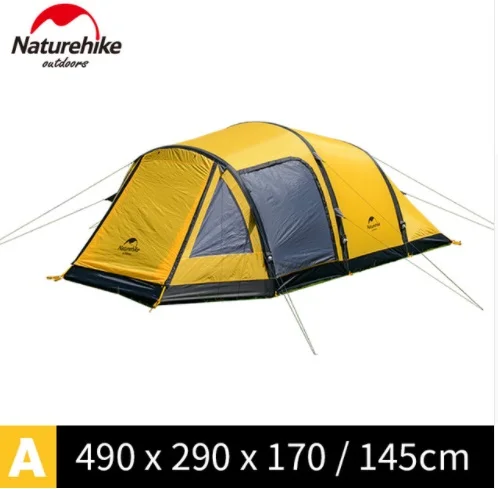 NatureHike червоточина 8-10 человек палатка для семейного отдыха большая палатка для кемпинга T18232-B - Цвет: A Orange