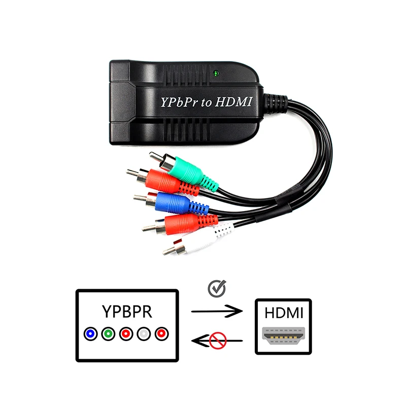 YPbPr and Audio to HDMI Converter Adapter Support 1080P Male YPBPR RGB Component Video Audio to HDMI Converter For XBOX