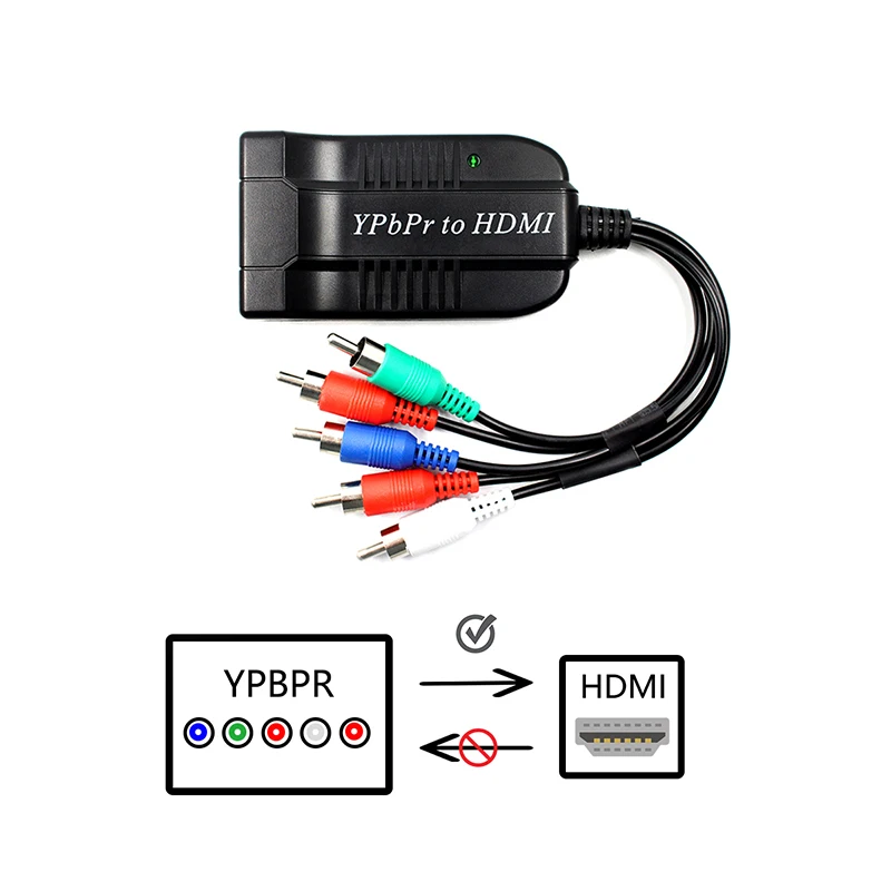 5RCA RGB компонентный в HDMI конвертер YPbPr видео аудио адаптер для DVD|Кабели HDMI| |