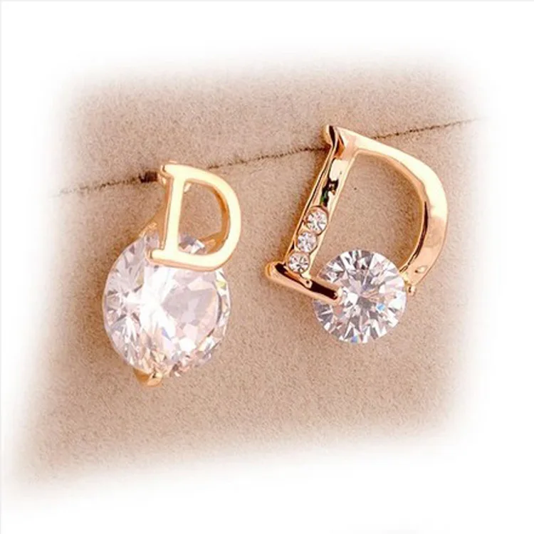 Роскошные циркониевые нежные маленькие серьги гвоздики Kalyptolith асимметричные со