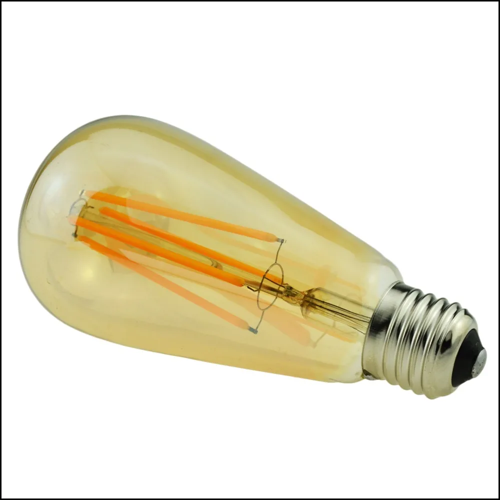 E12 E27 E14 затемнения G45 A60 типа Свеча) 2 Вт 4 6 8 светодиодный лампы светильник Edison Ретро