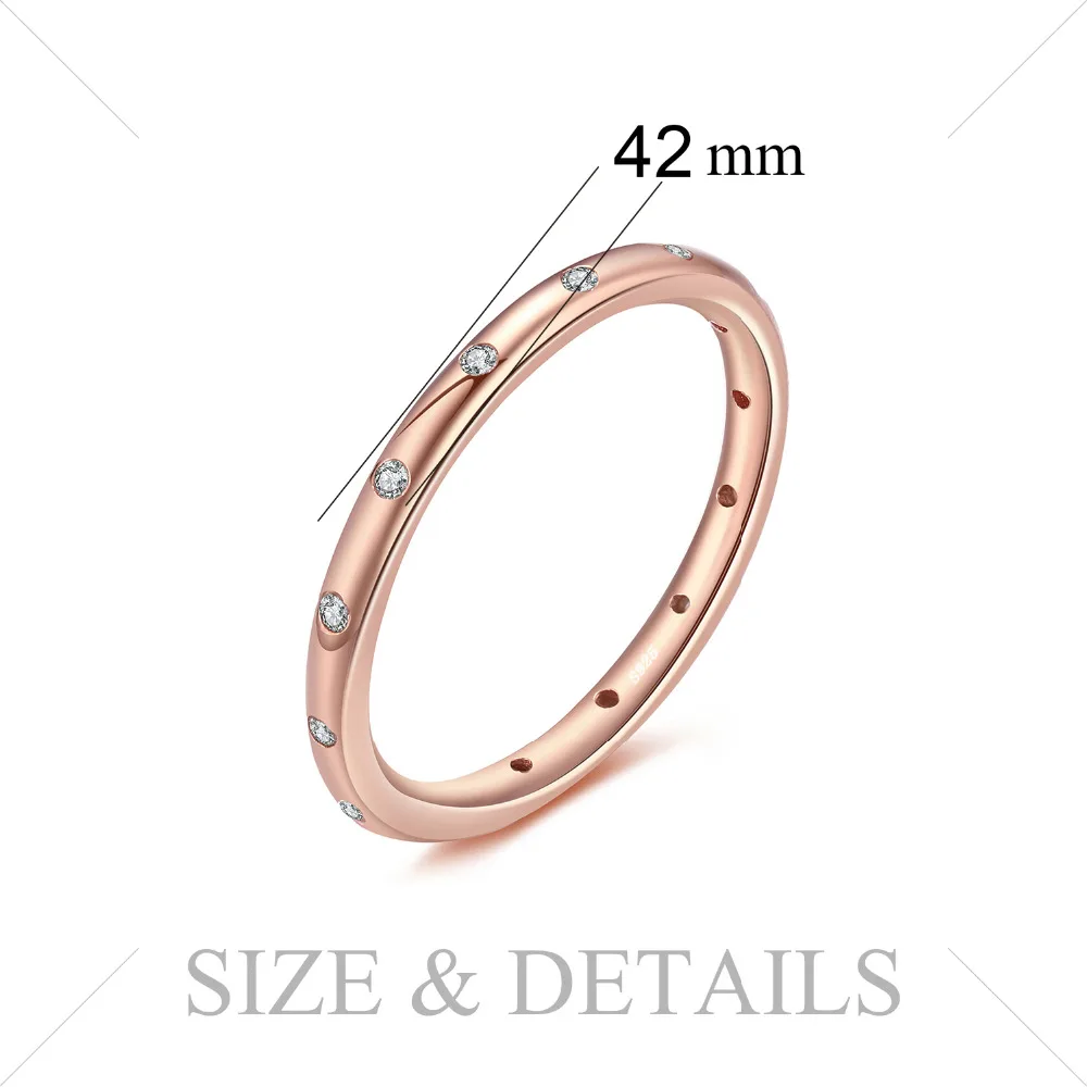 Jewelrypalace 925 пробы серебряный блеск канала набор кольцо из розового золота
