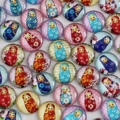 10 мм смешанный стиль Россия детские круглые стеклянные кабошоны фото купольные