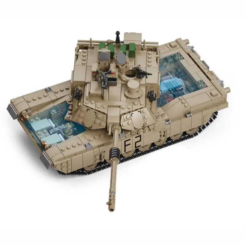 Военный игрушечный танк M1A2 ABRAMS MBT 1 смена 2 Модель Строительные блоки Совместимые