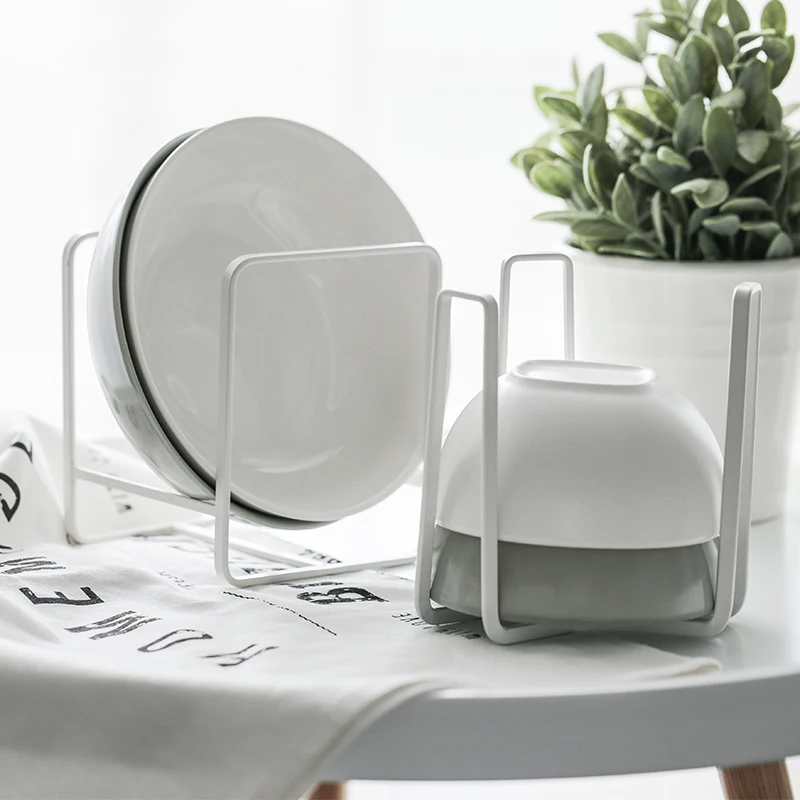 Креативный Железный держатель для хранения мисок/тарелок/крышек стильный