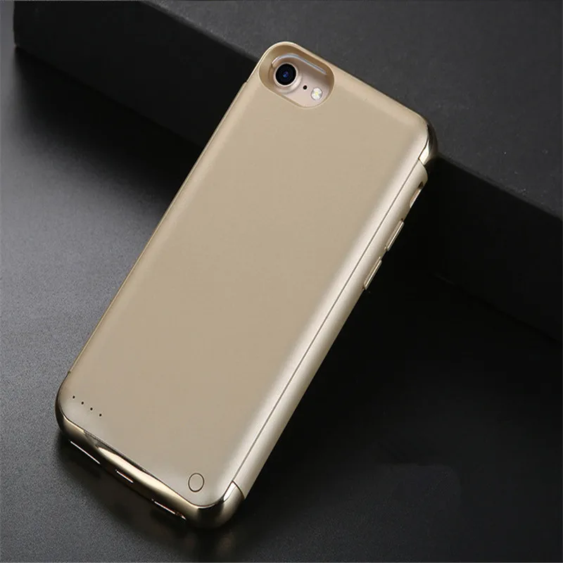 Gold NTSPACE резервный внешний аккумулятор для iPhone 8, 7, 6, 6 S, беспроводной чехол с зажимом на заднюю панель для iPhone 6, 6 S, 7, 8 Plus, чехол с зарядным устройством - Цвет: Gold