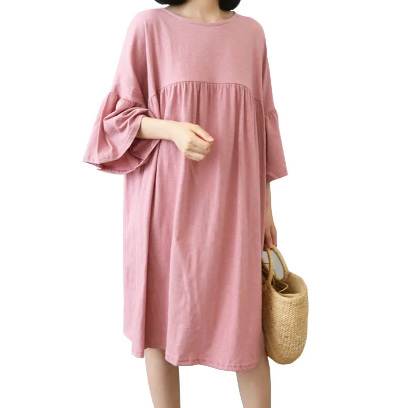 Long Dresses Maternity Nursing Dress for Pregnant Women Pregnancy breastfeeding dress Clothing Mother Home Clothes RED/PINK