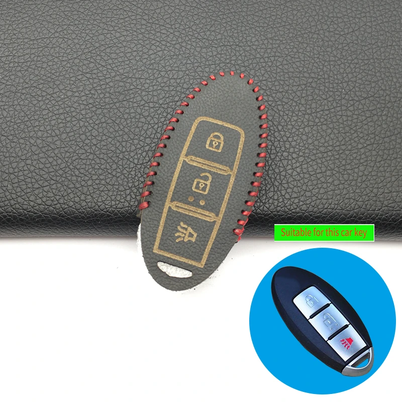 Чехол из натуральной кожи для Nissan Teana X-Trail Qashqai Livina Sylphy Tiida Sunny March Murano Geniss Juke с 3