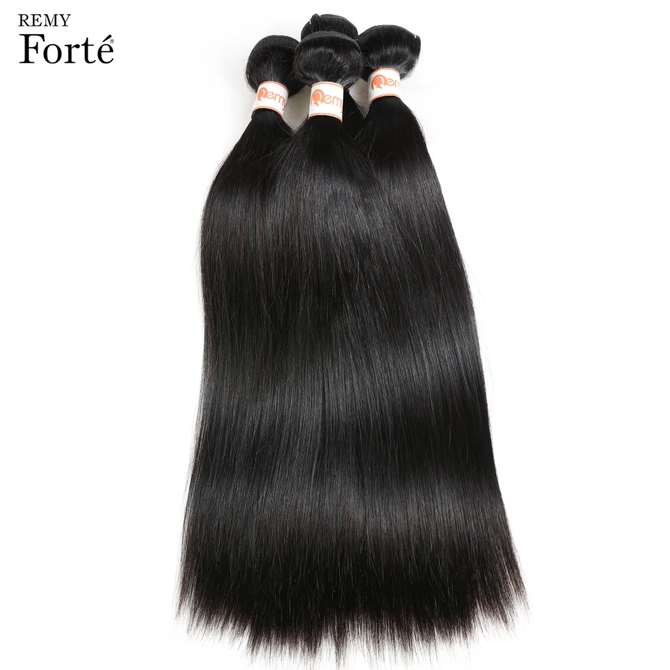 Remy Forte 30 дюймов пучки для наращивания волос прямые волосы 100% Необработанные