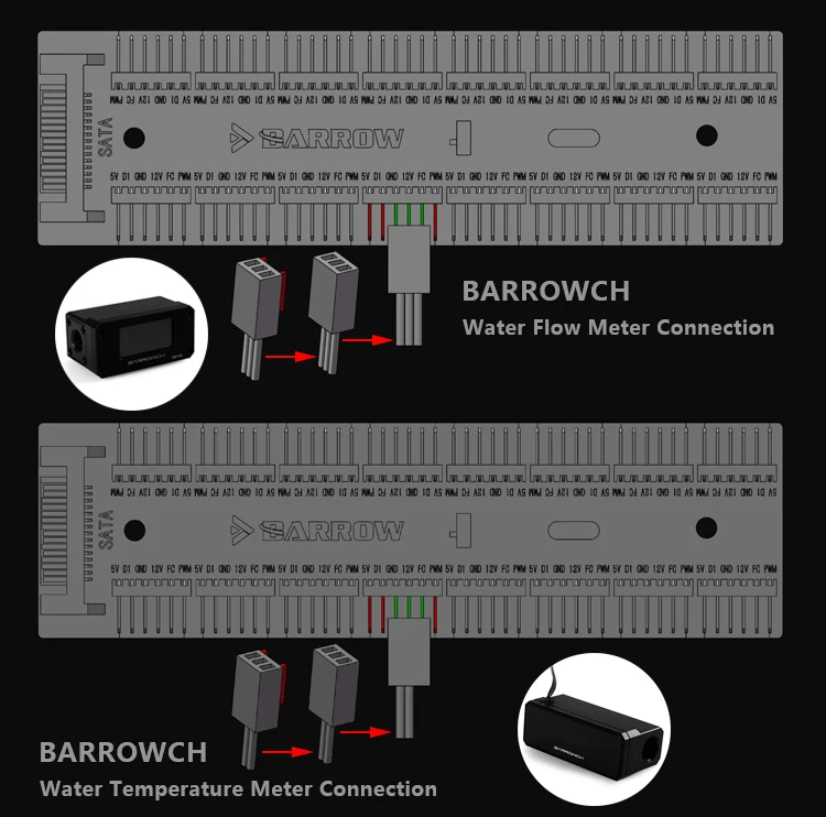 Пульт дистанционного управления Barrow 16 way для 6 контактного разъема вентилятора/5 В