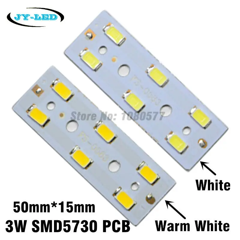 

10pcs/lot 3W LED SMD 5730 Short Rectangle Light Source Aluminum Plate For Crystal Lamp Lighting