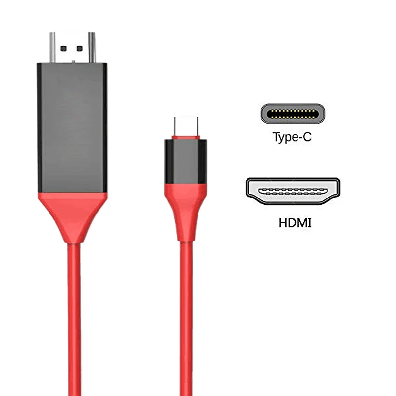 Kebidu 4K 30 Гц Тип C в HDMI-совместимый USB кабель конвертер 3 1 HD удлинитель адаптер для