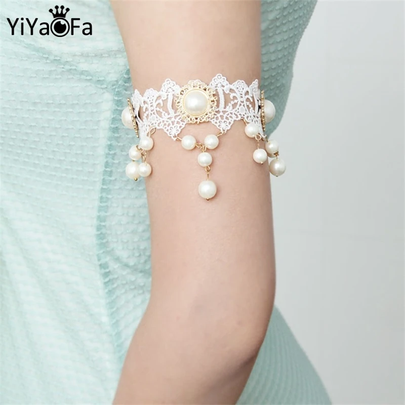 YiYaoFa DIY кружевной браслет на руку для женщин, браслеты на руку, модные летние ювелирные изделия для девушек ручной работы, готические ювелирные изделия
