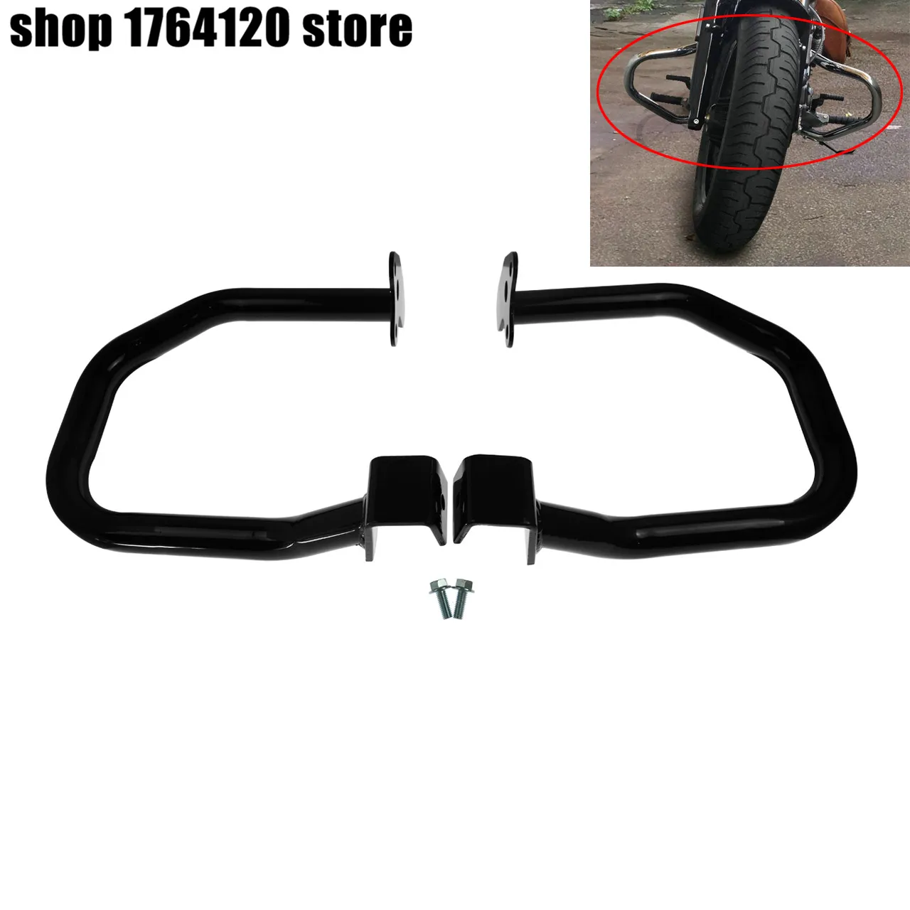 Мотоциклетный глянцевый черный защита двигателя шоссе бар набор для индийского