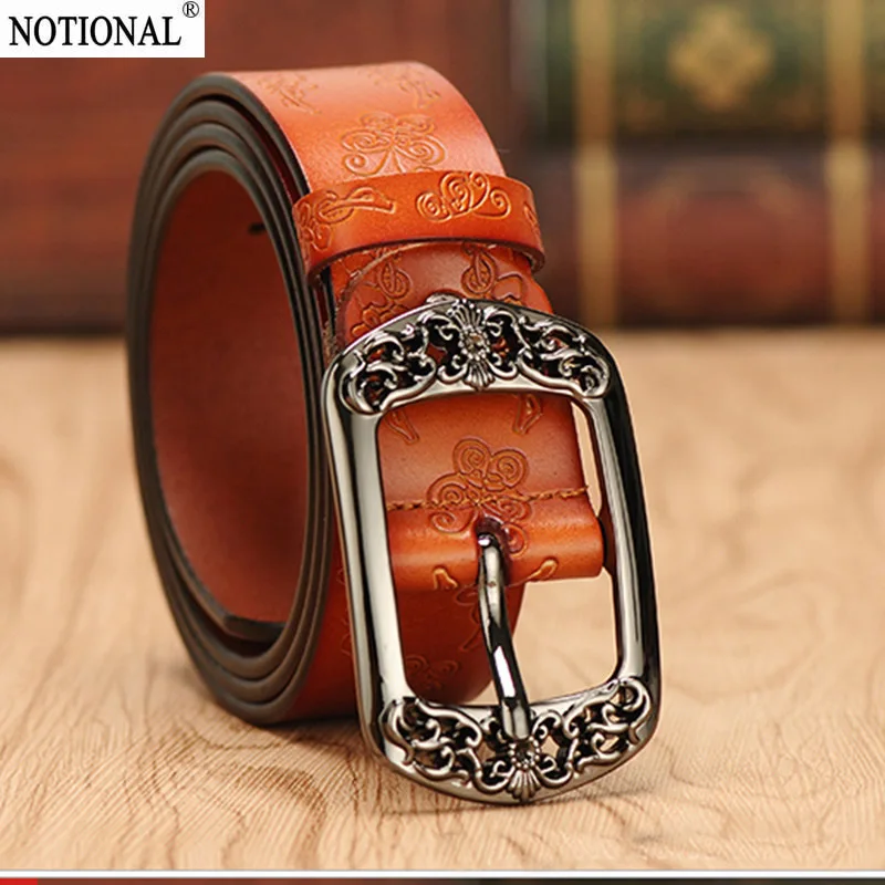 Женская кожаная винтажная пряжка с простым многофункциональным ремнем B Korea Genuine Leisure Fashion Decoration NX1688-7-1 on.