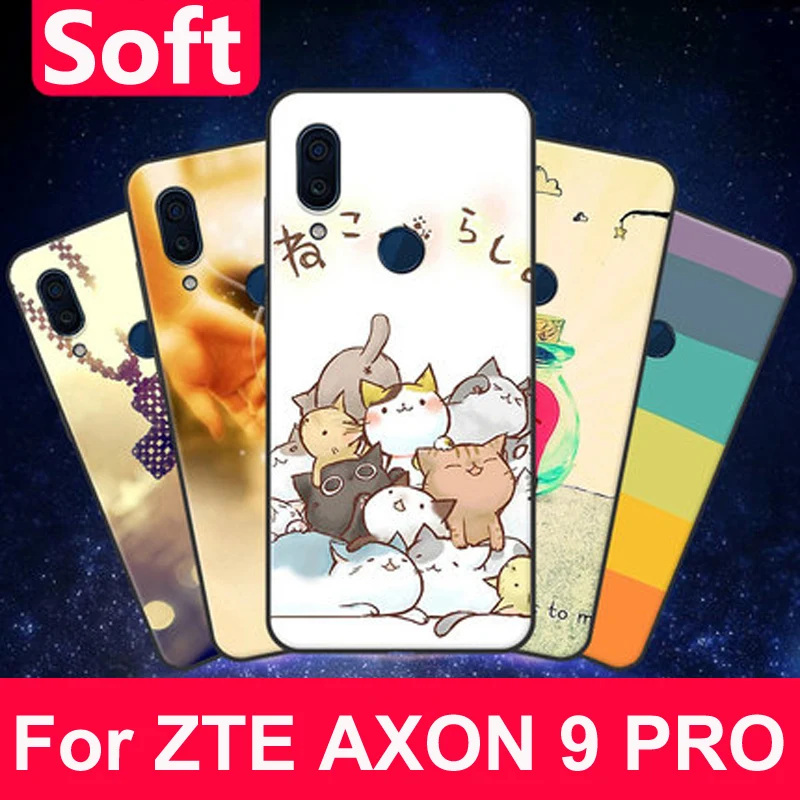 Чехол для ZTE AXON 9 PRO мягкий силиконовый чехол в стиле кантри AXON9 защитный A2019