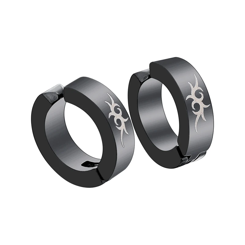 2 шт. клипсы для ушей не пирсинг серьги мужчин круглые модные ювелирные изделия в