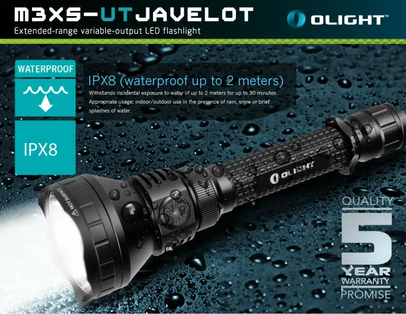OLIGHT M3XS UT фонарь Javelot Cree XP L светодиодный фонарик 1200 люмен 1000 м тактический