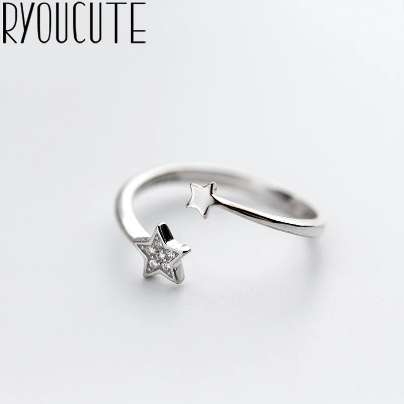 RYOUCUTE 100% Настоящее серебро цвет ювелирные изделия Модные большие кристаллы