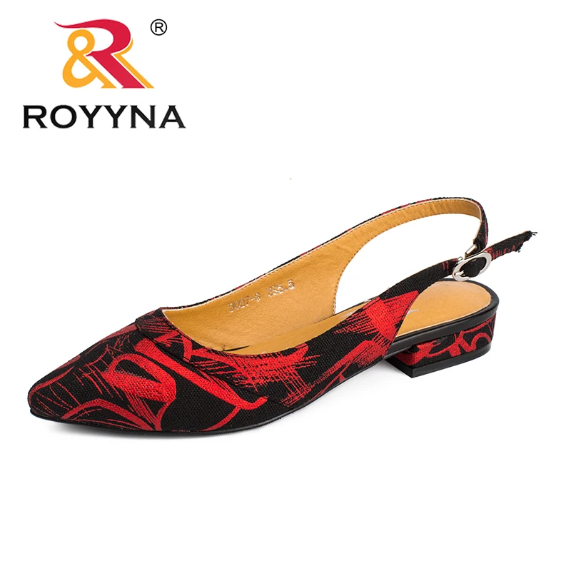 ROYYNA/новые модные стильные женские туфли-лодочки с острым носком Женские