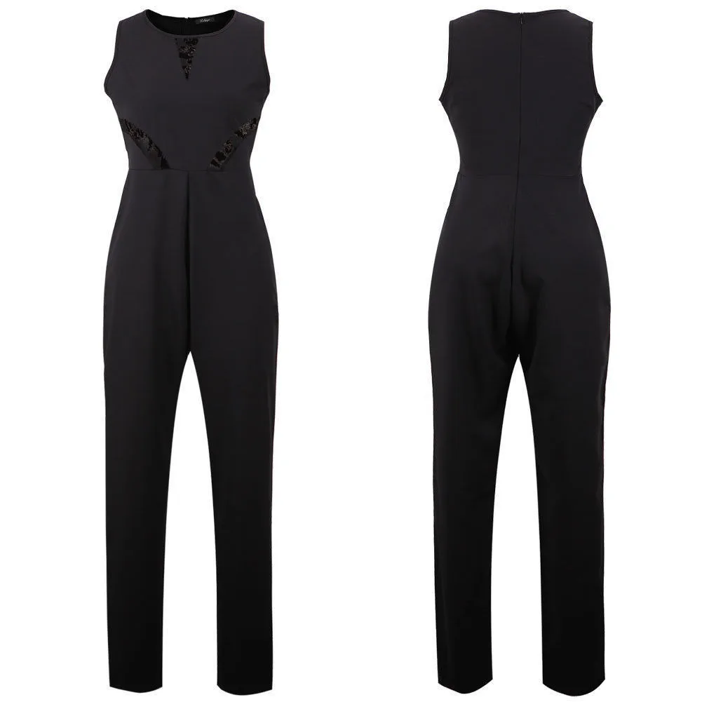 Тонкий кружевной лоскутный Свадебный комбинезон без рукавов на молнии