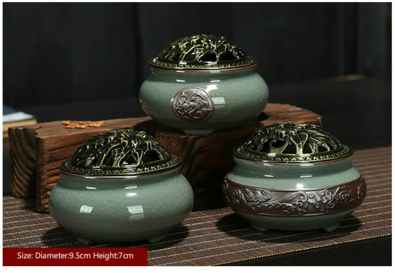 Фарфоровая керамическая курильница Celadon, антимоскитный противень для благовоний, Классическая, для гостиной, антимоскитная горелка