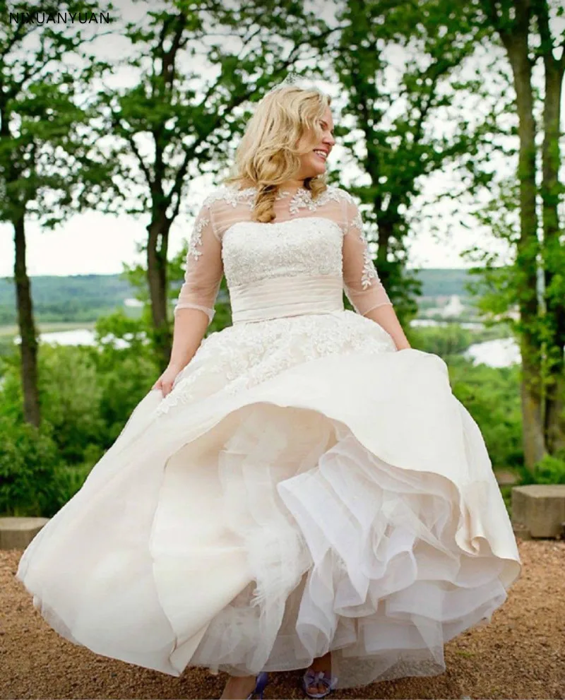 Свадебное платье цвета шампанского размера плюс сексуальное прозрачное с