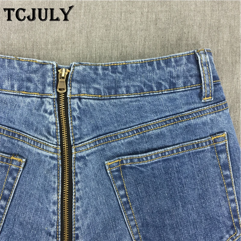 TCJULY, модные женские шорты,, хит, хлопок, уличная одежда, повседневные джинсовые шорты с молнией сзади, обычные синие шорты женские джинсы