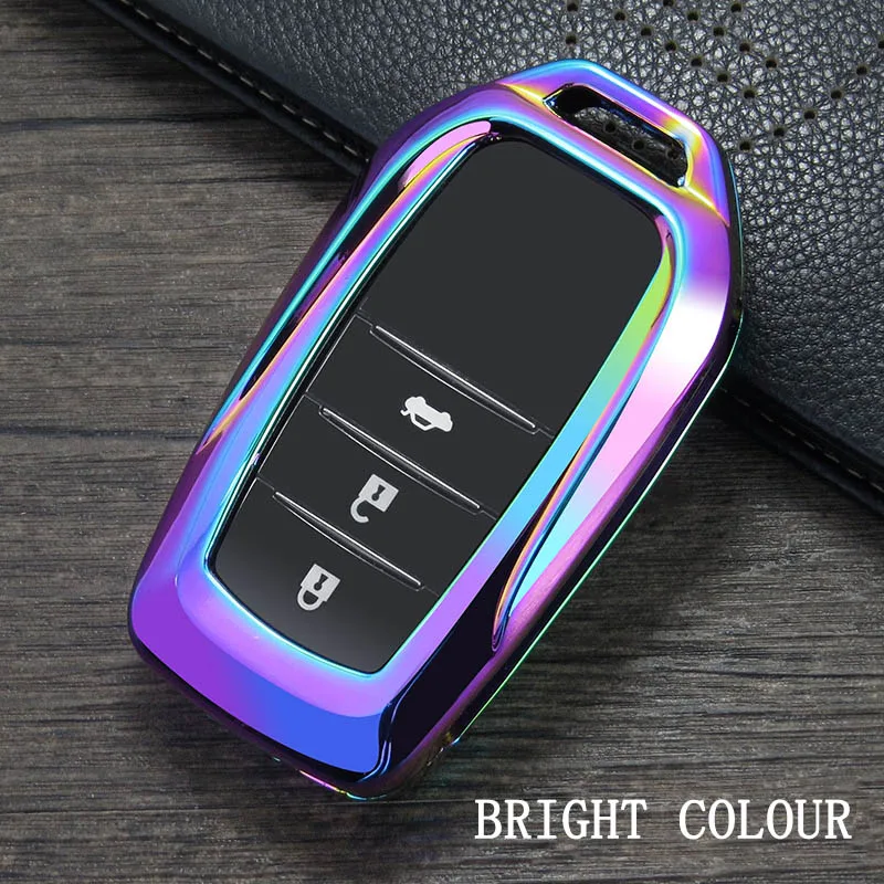 type2 Zinc Alloy Key Cover Case For Toyota Chr C-hr Land Cruiser 200 Avensis Auris Corolla Car Key Protection keychain - Название цвета: type2