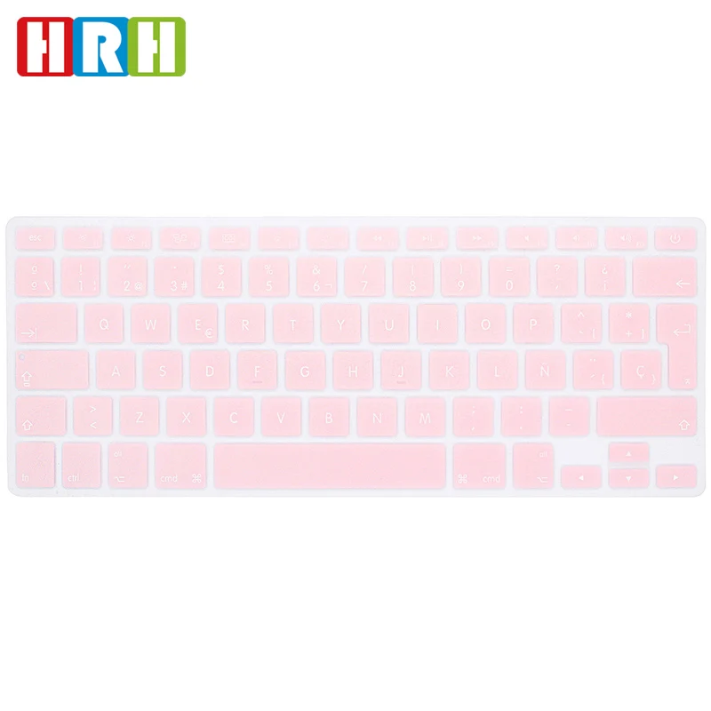 HRH силиконовая испанская клавиатура, защитный чехол для Macbook Air Pro retina 1" 15" 1" Европейская версия