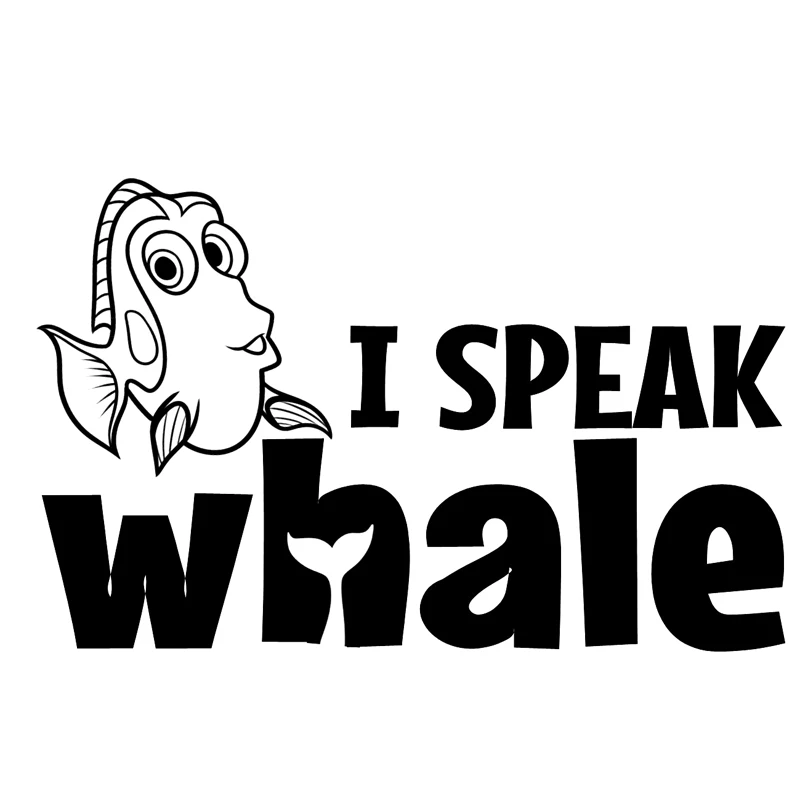 

35cm I Speak Whale Fish Animal Car Sticker Car Styling Vinyl Decal