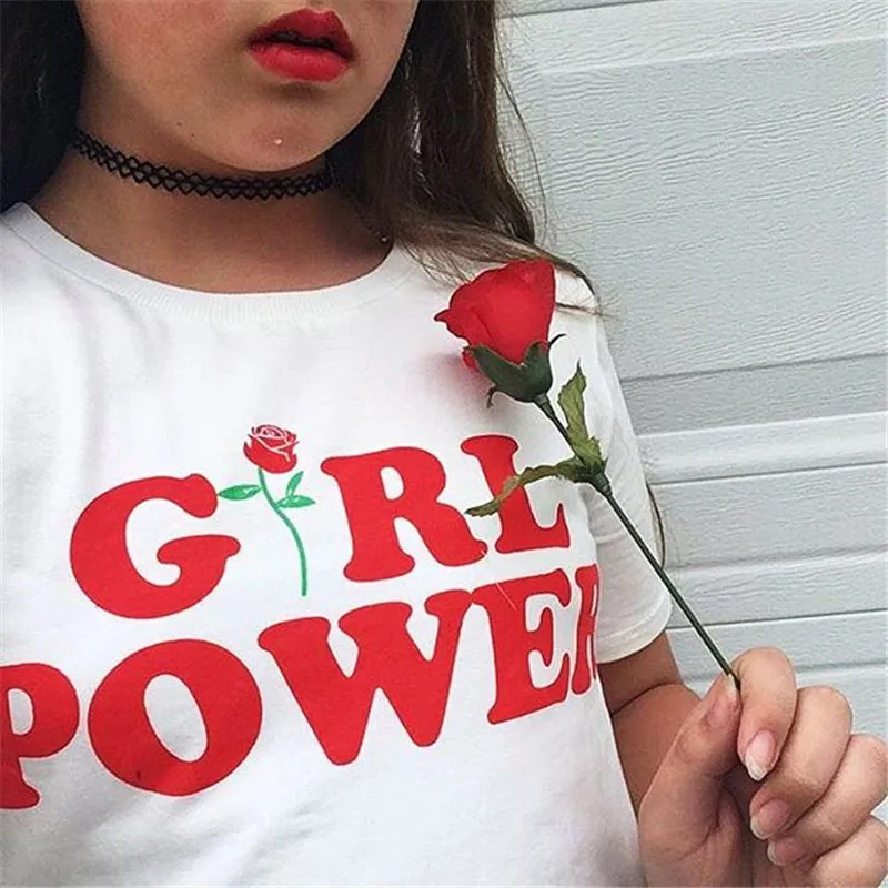 Футболка YEMUSEED Girl Power женская футболка унисекс хлопковая одежда WMT323 | Женская