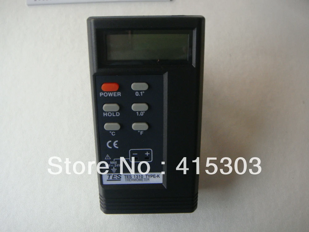 TES1310 цифровой термопары типа K с термоусадочным зондом